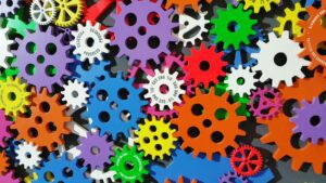colorful gears working together to represent automation